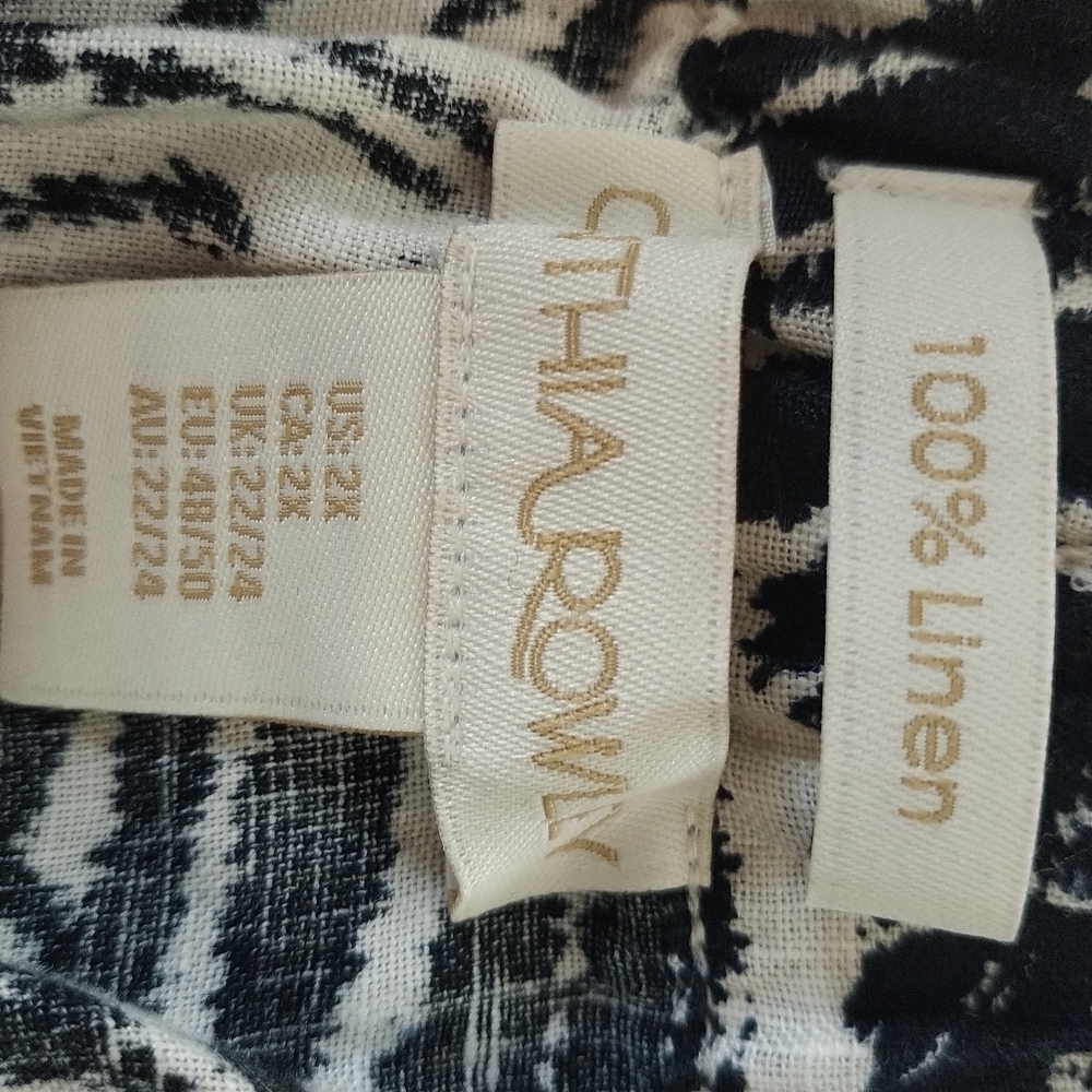Cynthia Rowley 100percent Linen Tropical Print Shorts 2X - Picture 7 of 12